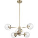 Avell 6 Light 28 inch Modern Gold Pendant Ceiling Light
